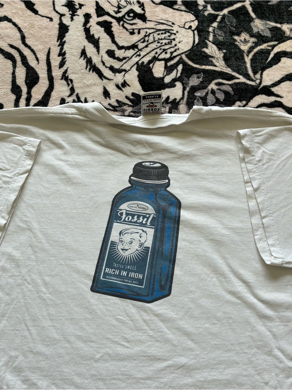 000 - VINTAGE 90s FOSSIL WATCH WEAR MADE IN USA GRAPHIC T SHIRT